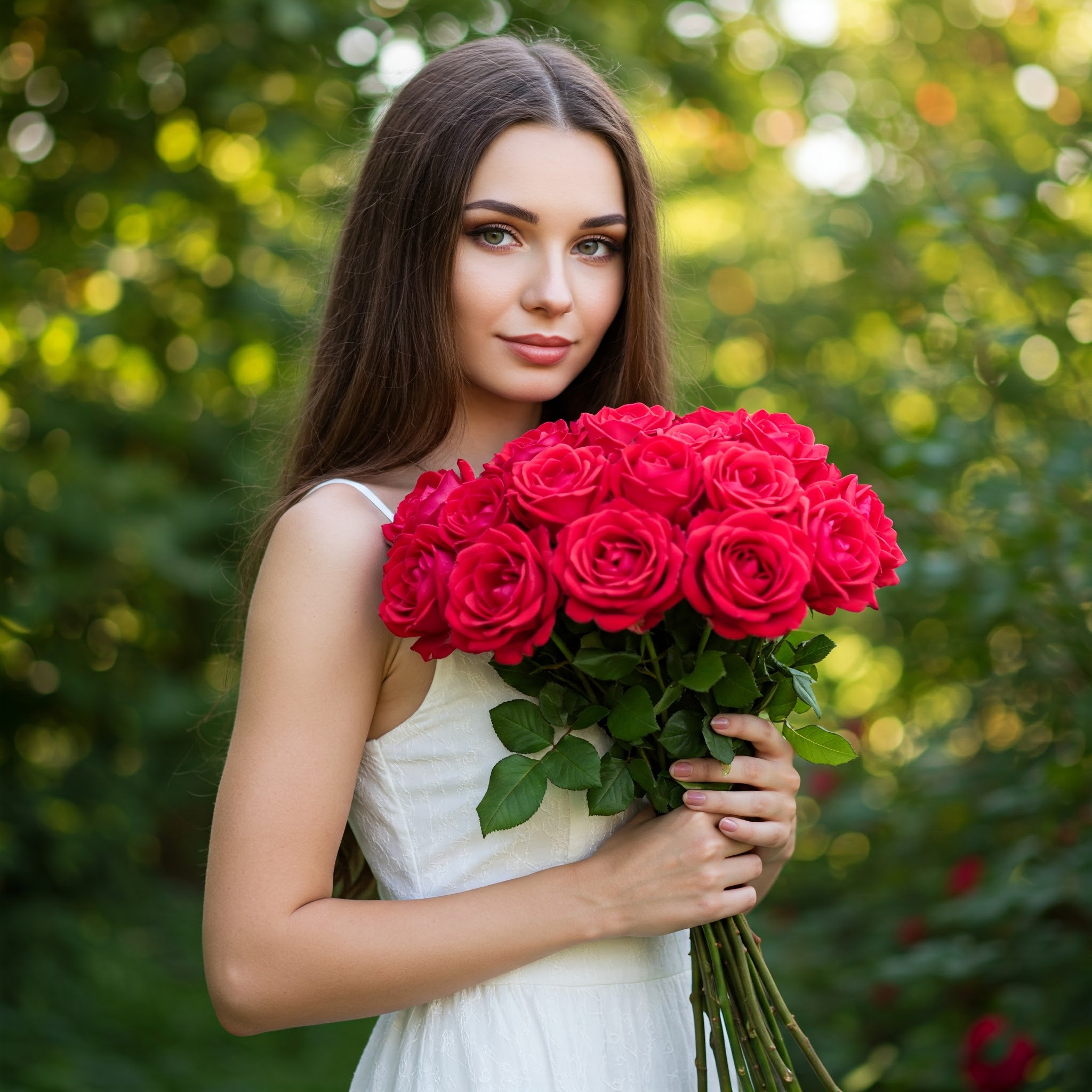 Miedzynarodowy dzień kobiet kobieta z różami