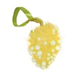 Żółte Dekoracyjne Jajka Wielkanocne ze Sizalem i Białymi Kuleczkami - Komplet 6 Sztuk - obrazek 2