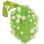 JAJKA STYROPIANOWE ZAWIESZKI ZIELONE 6SZT WIELKANOC - obrazek 2