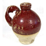 Dzban Kamienny Miniatura w Kolorze Bordowo-Piaskowym z Ochroną Przeciwzarysowaniową