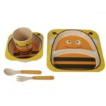 Zestaw żółtych naczyń dla dzieci z pszczółką - obrazek 3