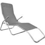 Leżak ogrodowy szary