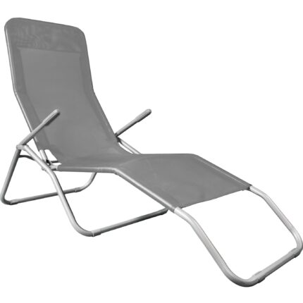 Leżak ogrodowy szary