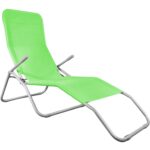 Leżak ogrodowy zielony