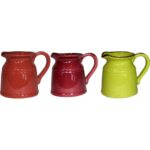 Dzbanek Czerwony z Czarnymi Akcentami, Efekt Ręcznej Roboty - obrazek 2