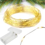 LAMPKI 10 LED ŚWIATEŁKA MIKRO DRUCIKI NA BATERIE ŚWIATŁO CIEPŁE BIAŁE