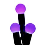 Fioletowe Lampki Choinkowe 100 LED - Perełki, Zasilanie Sieciowe, 8m Długości - obrazek 2