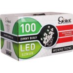 Lampki choinkowe 100 LED wewnętrzne zimny biały z dod. gniazdem - obrazek 3