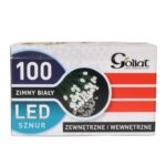 Lampki choinkowe zewnętrzne 100 LED, kolor zimny biały, 8m, zasilanie sieciowe, przewód miedziany - obrazek 2