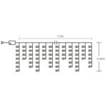 Kurtyna świetlna LED 100 lampek, Biały Zimny, Energooszczędna, do Użytku Domowego i Profesjonalnego - obrazek 2