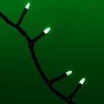 Zielone Lampki Choinkowe LED do Użytku Wewnętrzynego, 100 sztuk, Odporna na Przepalenie Jednej Diody, Zasilanie Sieciowe - obrazek 2