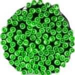 Zielone Lampki Choinkowe LED do Użytku Wewnętrzynego, 100 sztuk, Odporna na Przepalenie Jednej Diody, Zasilanie Sieciowe