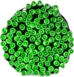 Zielone Lampki Choinkowe LED do Użytku Wewnętrzynego, 100 sztuk, Odporna na Przepalenie Jednej Diody, Zasilanie Sieciowe