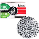 100 LED Zimne Białe Lampki Choinkowe - Wewnętrzne, Energooszczędne, Bezpieczne, Z Miedzianymi Przewodami, Polska Dystrybucja