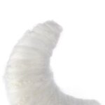 BIAŁA ZAWIESZKA DEKORACYJNA KSIĘŻYC Z WŁÓCZKI 13 CM - obrazek 2