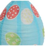 JAJKO LAMPION PAPIEROWY ROZKŁADANY 25CM NIEBIESKI - obrazek 3