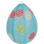 JAJKO LAMPION PAPIEROWY ROZKŁADANY 25CM NIEBIESKI