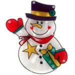 BOŻONARODZENIOWA DEKORACJA ŚWIETLNA- BAŁWAN 19 CM - obrazek 2