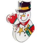 BOŻONARODZENIOWA DEKORACJA ŚWIETLNA- BAŁWAN 19 CM - obrazek 3