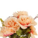 BUKIET 6 SZTUCZNYCH RÓŻ W KOLORZE KREMOWYM O WYSOKOŚCI 48 CM - obrazek 2