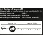 Fioletowe Lampki Choinkowe LED - 240 sztuk z Programatorem, Do Użytku Wewnętrznego i Zewnętrznego, Standardy EU, Energooszczędne - obrazek 3