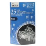 Lampki choinkowe 25 led gwiazdki na baterie zimny biały - obrazek 2