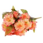 Bukiet 18 goździków z paprotkami kolor łososiowy - obrazek 3