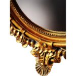 Lustro okrągłe w złotej ramie  [PU-016A] - obrazek 3