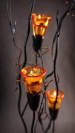 Świecznik wysoki czarny [9M316] - obrazek 2