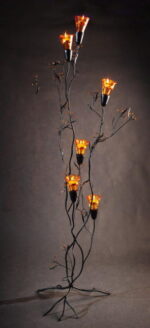 Świecznik wysoki czarny [9M316]