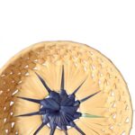 Okrągły Niebieski Koszyczek na Pieczywo z Naturalnego Materiału 17cm - obrazek 2