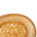 Koszyk na pieczywo z bambusa, owalny, 18x14cm, kolor kremowy - obrazek 2