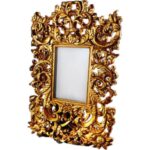 Lustro prostokątne w złotej ramie [YKD 3021]
