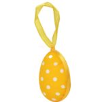 Jajka w kropki zawieszki  zestaw 6 sztuk 6cm żółte - obrazek 2