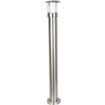 Wysoki Słupek Oświetleniowy Solarny, 90 cm, ze Stali Nierdzewnej z Czujnikiem Zmierzchu