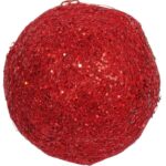 KULA DO POWIESZENIA Z SIZALU CZERWONA 15 CM