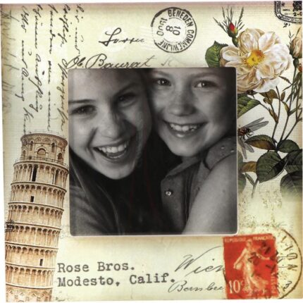 Vintage Ramka na Zdjęcie z Wysokiej Jakości Materiałów 16x16 cm