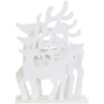 Drewniany Renifer 3D z Lampkami LED do Dekoracji Wnętrz