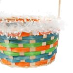 Koszyczek do święconki z białą tiulową falbanką fi20cm - obrazek 2