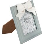 Popielata Ramka na Zdjęcia Kwadratowa z Kokardą - obrazek 3