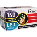 Lampki choinkowe, 140 LED, zewnętrzne, ciepły biały - obrazek 3