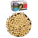 Lampki choinkowe, 140 LED, zewnętrzne, ciepły biały