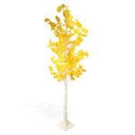 Drzewko Świąteczne z Liśćmi i Oświetleniem LED 145 Diód, Wysokie 150cm, Kolor Żółty, Zasilanie sieciowe. - obrazek 2