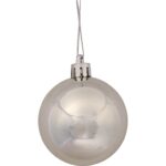 Komplet Czterech Kolorowych Bombek Plastikowych - Niebieska, Czerwona, Złota, Srebrna, 6 cm - obrazek 2