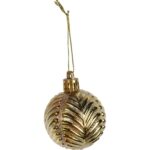 Zestaw 12 Kolorowych Bombek Plastikowych w Tubie ze Złotym Dekorem 5 cm - obrazek 2