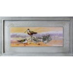 Obraz kolekcjonerski Ptaki na tle morza 30x56 cm