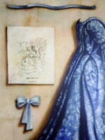 Obraz suknia niebieska 41x48 cm - obrazek 2