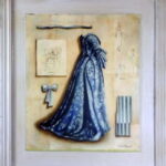 Obraz suknia niebieska 41x48 cm