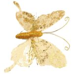 Komplet 2 motyli na klamerkach w kolorze złotym - obrazek 3