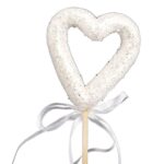 Ozdoba bożonarodzeniowa SERCE NA PIKU 26 cm BIAŁE - obrazek 2